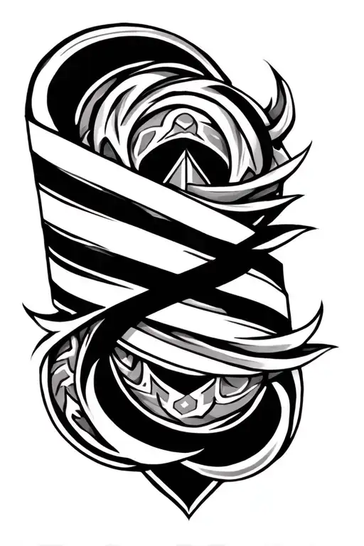 Half Sleeve Shoulder And Upper Arm Tattoo Viking Nordic Wrap Around Black Bands Symmetrical
