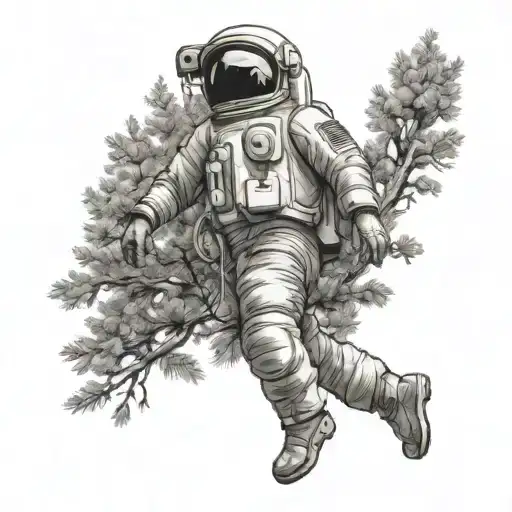 Astronaut Forest Standing