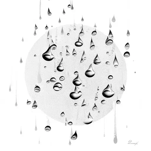 An Abstract Design Of Raindrops Falling On A Weather Map