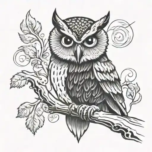 Owl Smoking Joint