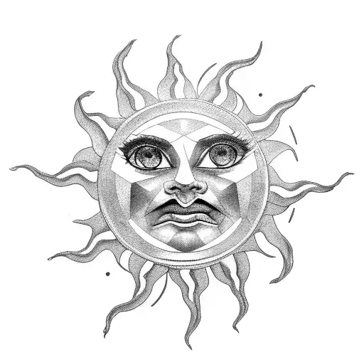A Sun Made Up Of Interconnected Chains