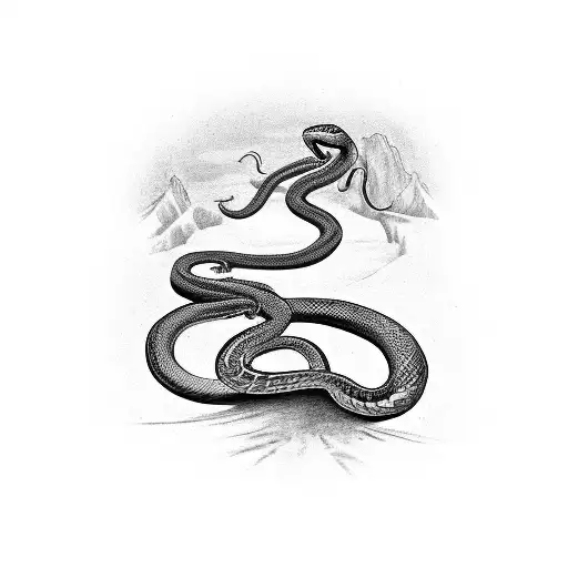 A Snake Slithering Through A Boxing Ring