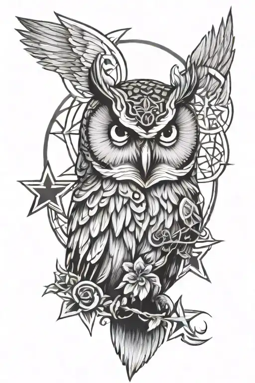 Owl And Pentagram
