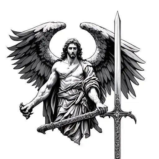 St Micheal With Sword