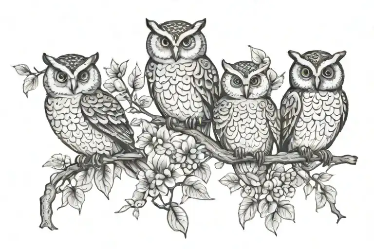 3 Owls Hawthorn Tree Vine Tree