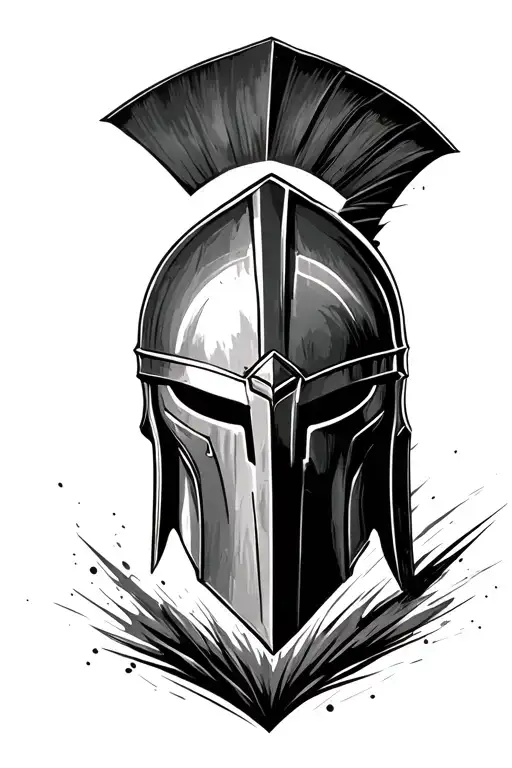 Spartan Helmet With Background