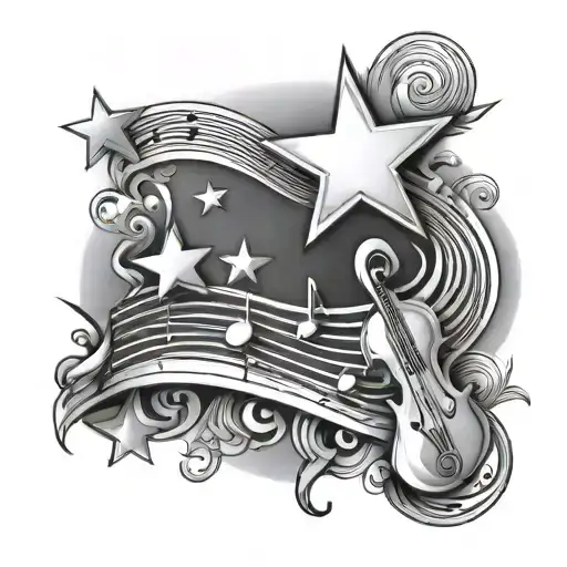 Star And Music Notes