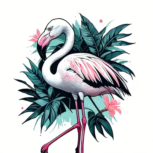 Flamingo And 90S Vibe