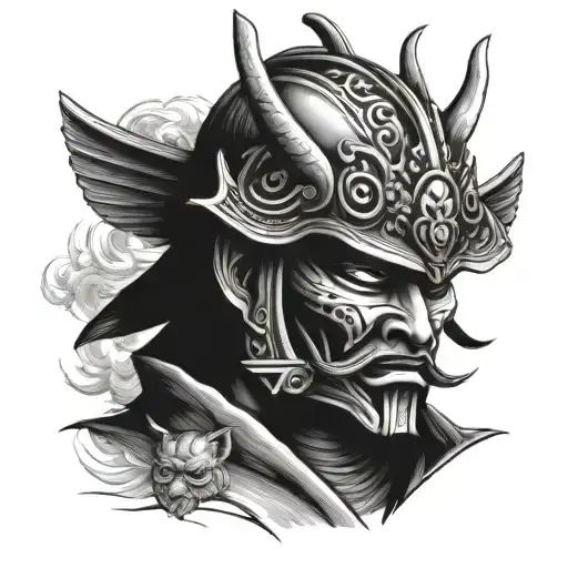 Samurai Mask Holding