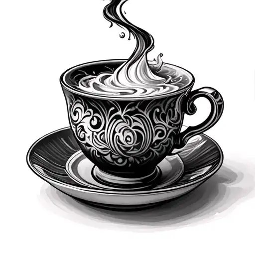 Storm In A Tea Cup In Micro Realism Style