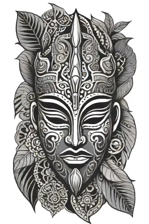 African Mask Surrounded