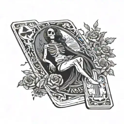 Death Tarot Card Where Death Is A Girl