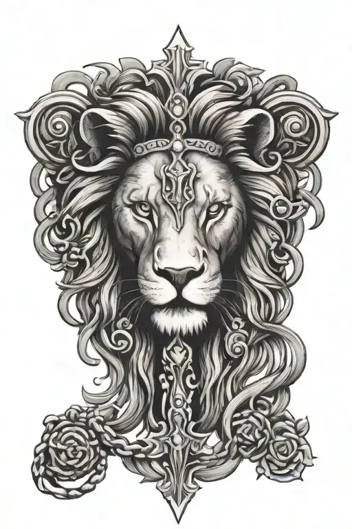 Cross Rosary Lion