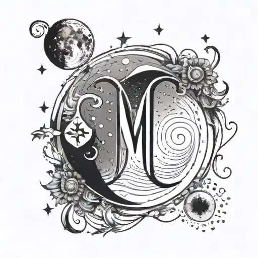Letter M And Moon Phases