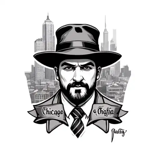 Add To My Sleve Chicago Mafia Tatoo Design