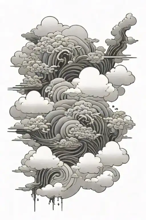 Japanese Clouds Abstract