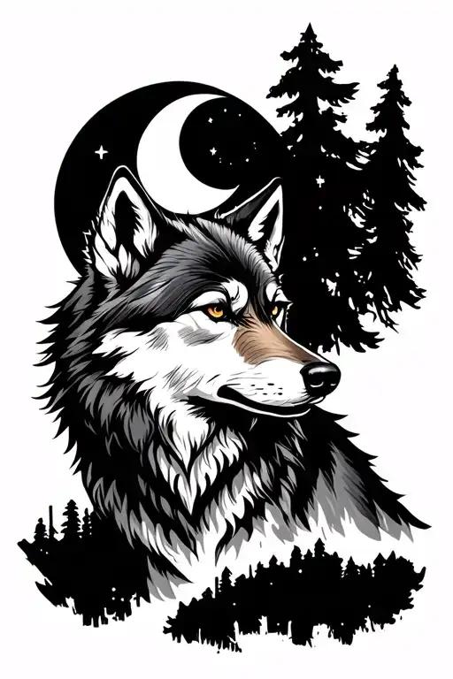 Wolf And Moon Espititu