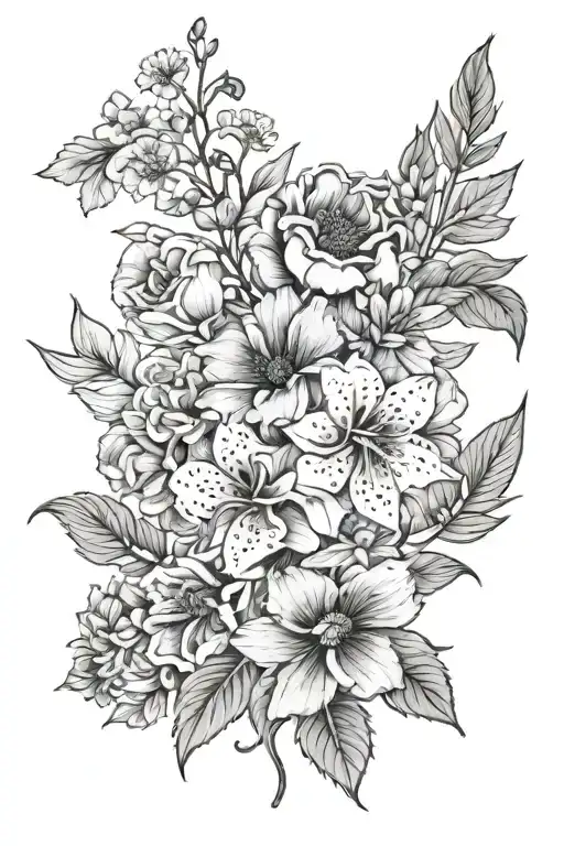 September And December Birth Flowers Wrapped