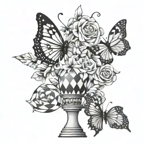 Verical Flower Buterfly Chess