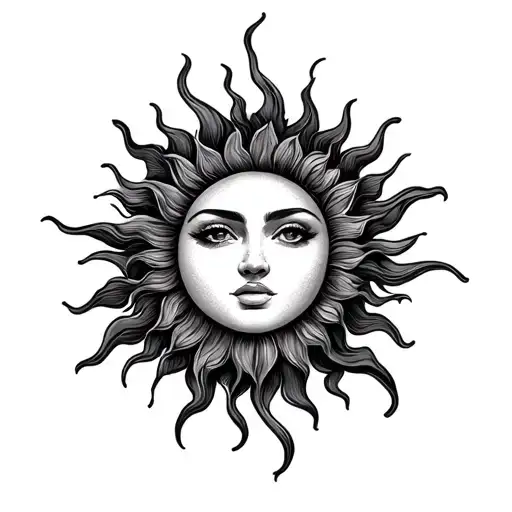 Sun With Serenity In Cursive