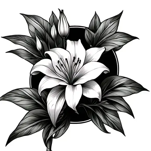 Spider Lily And Cross Wrapped Together