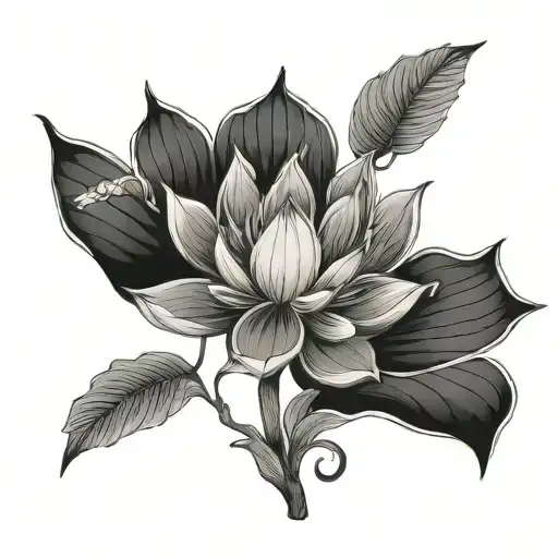 Black Lotus With Japanese Fan