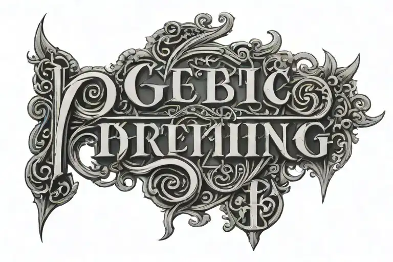 Dark Lettering Gothic Letters