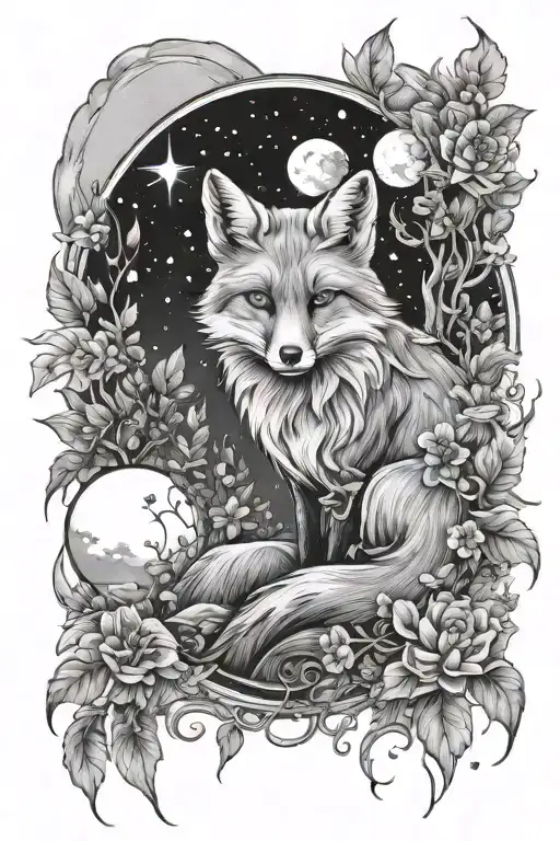 Fox Galaxy Garden Scene
