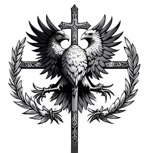 Double-headed Eagle And Cross