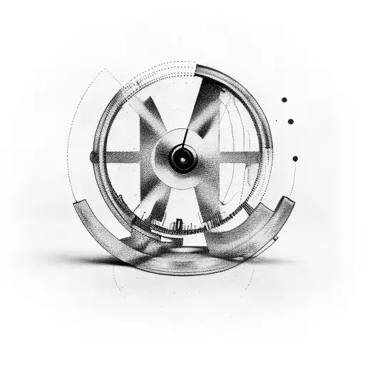 Vinyl Record With Music Staff