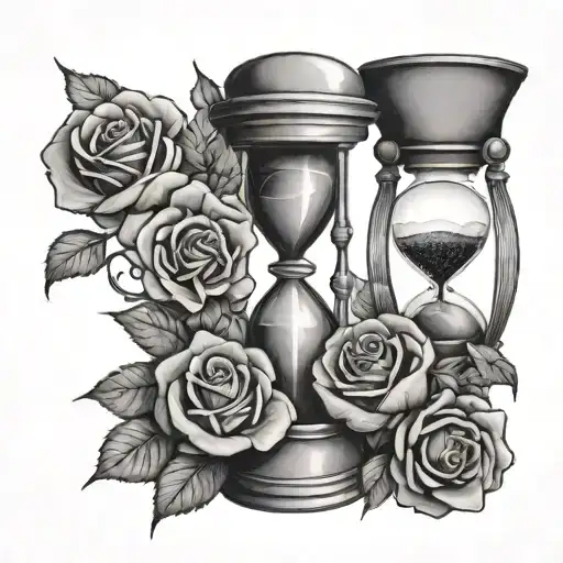 Hourglass Rose Heart Love Family Future