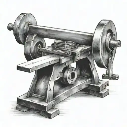 Blacksmith Forge In Background Sharpening A Sword On Anvil