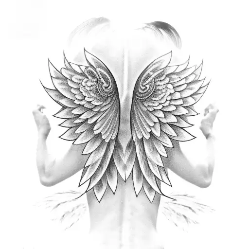 Feather Wings On The Back