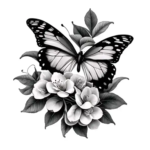 Ackee Tree With Butterflies