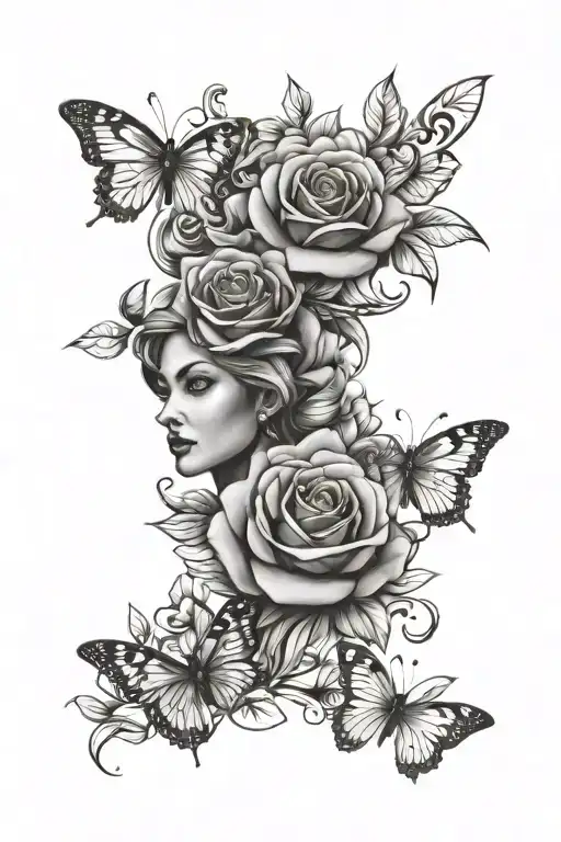 Roses And Butterflies Crown