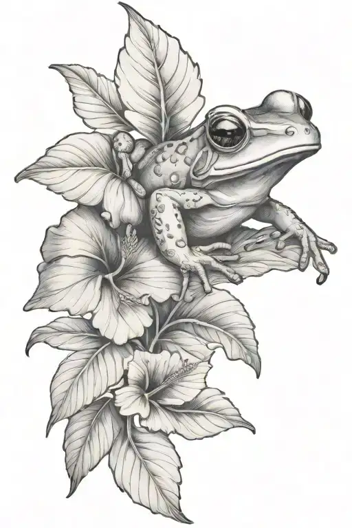 Hibiscus Frog Leaves Tropical