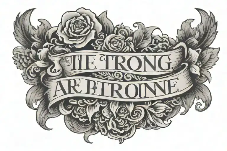 The Strong Are Helped By Fortune Lettering