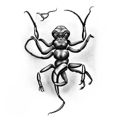Scorpion With A Playful Monkey
