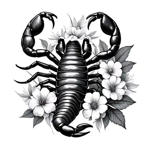 Flowers And Scorpion