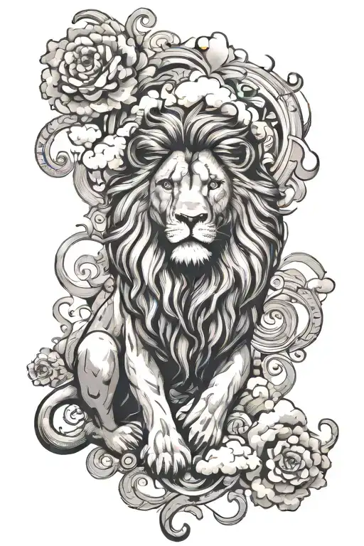 Lion With Clouds And Other Things
