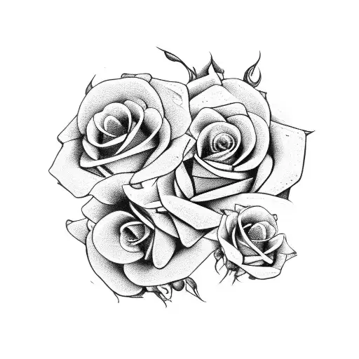 Vinyl Record With Music Staff And Roses