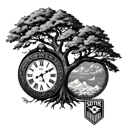 Tree Of Life With Clock And 82Nd Airborne Patch