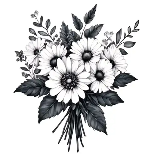 Bouquet With January January December April May Birth Flower