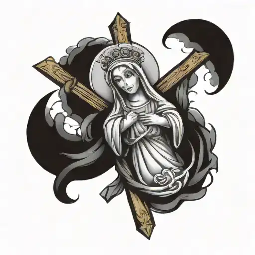 Hail Mary With Cross