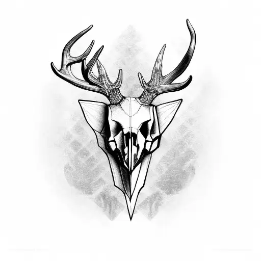 Deer Skull With Forrest Sleeve