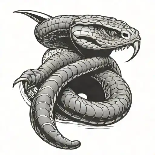 Cobra And Sword Wrapped