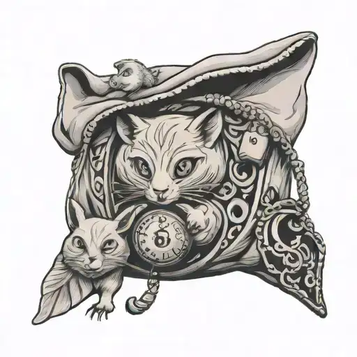 Money Bag With Animals Peeking