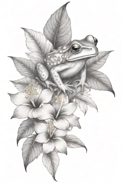 Hibiscus Frog Leaves Tropical