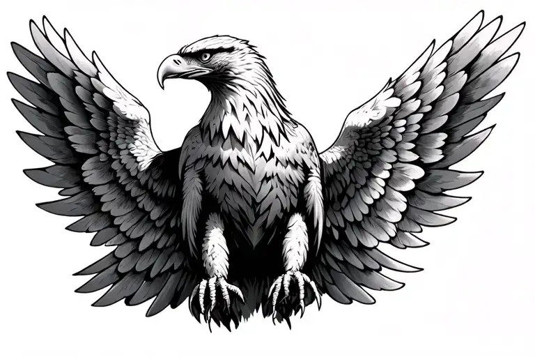 Evil Eagle Wings Spread Chest