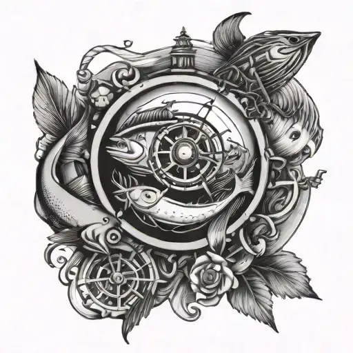 Nautical And Fishing Flash Art